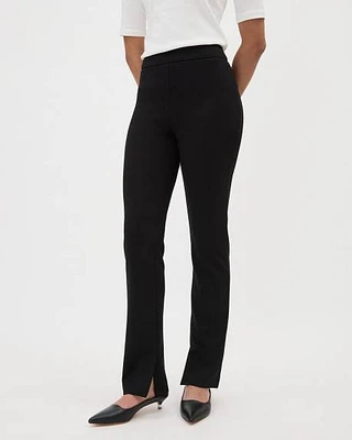 Legging Noir à Taille Haute et Jambe Évasée