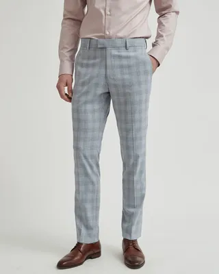 Slim Fit Checkered Grey Suit Pant