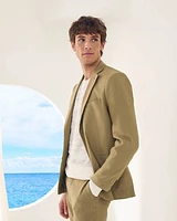 Slim-Fit Linen Suit Blazer