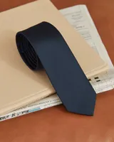 Regular Solid Navy Tie