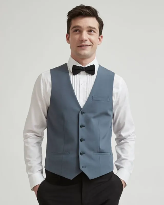 RW&CO. - Wool-Blend Suiting Vest Black