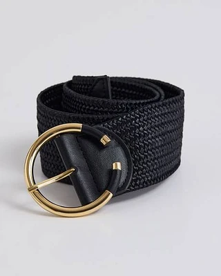 Ceinture Élastique Tressée avec Boucle Ronde