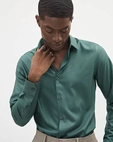 Slim-Fit Knit-Like Dress Shirt