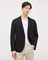 Slim-Fit Textured Knit Blazer