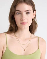Double-Chain Necklace with Shell Pendant
