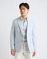 Veston en Mélange de Lin Bleu Pâle