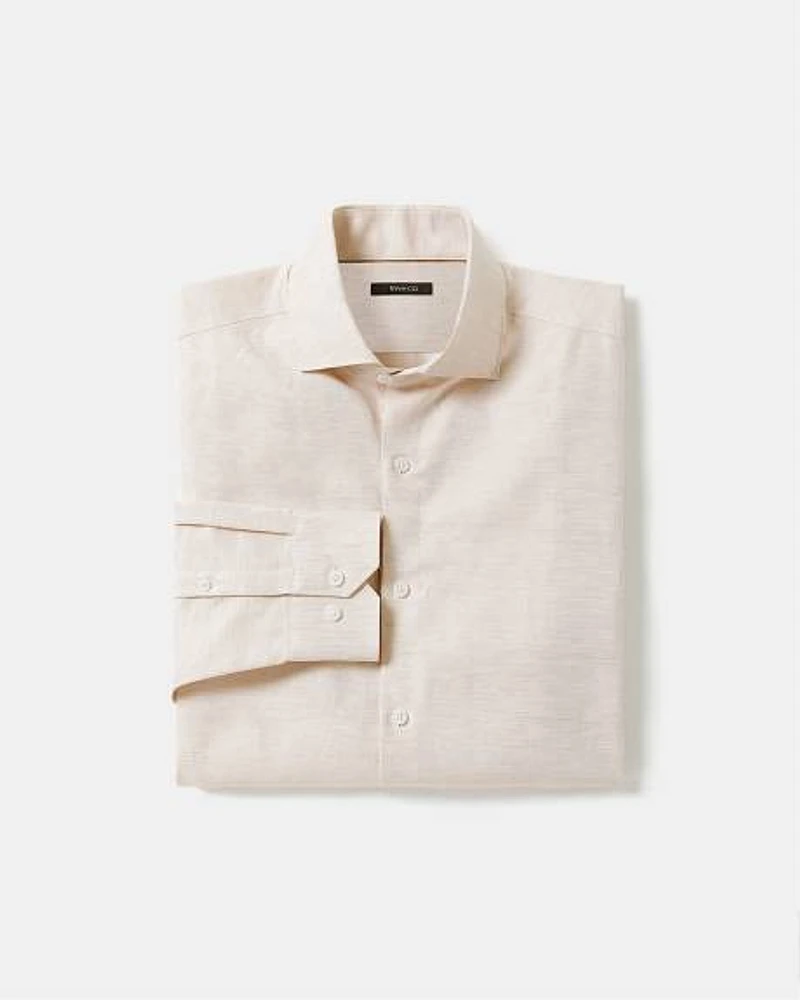 Tailored-Fit Linen Dress Shirt