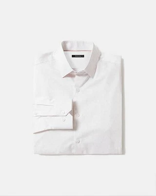 Slim-Fit Dress Shirt with Faded Pattern