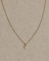 Figaro Chain Necklace with Disc Pendant