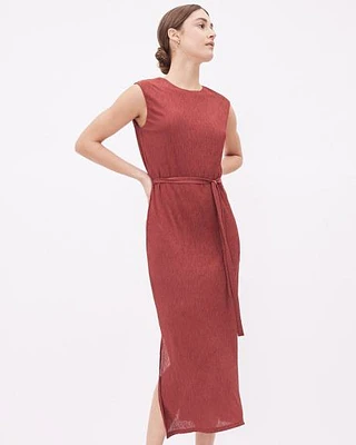 Maxi Sleeveless Dress with Removable Belt