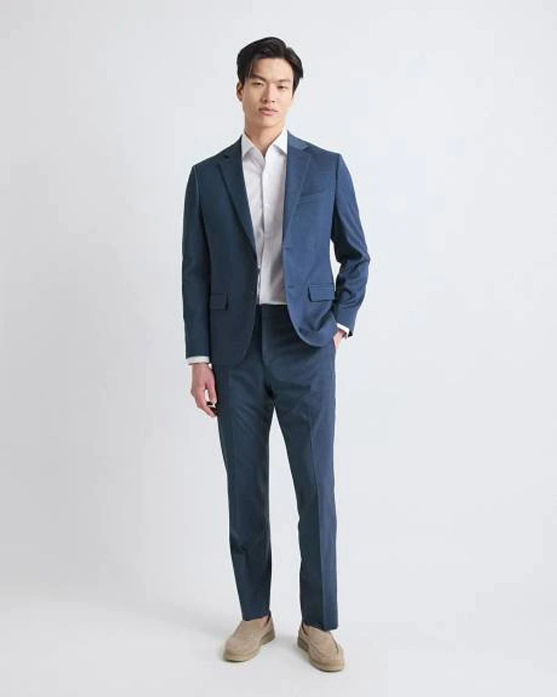 Pantalon de Complet Bleu à Coupe Étroite