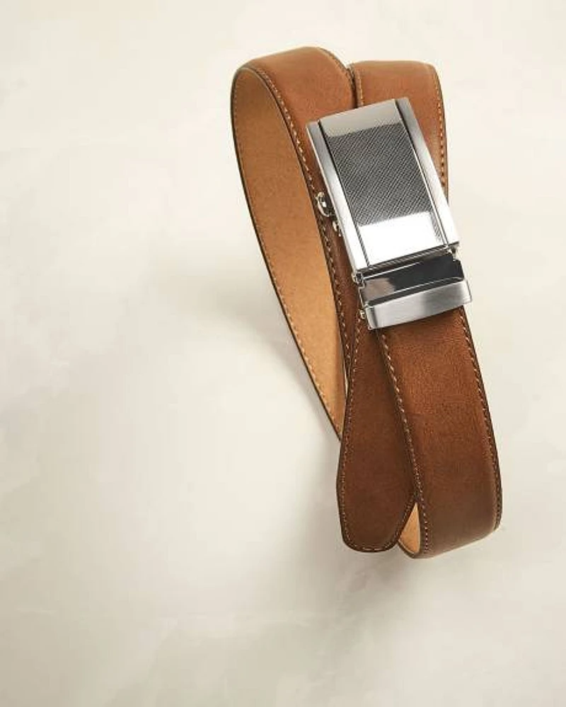 Leather Belt with Automatic Buckle