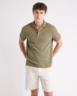 Short-Sleeve Ribbed Polo