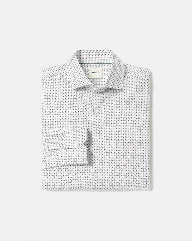 Slim-Fit Dotted Dress Shirt