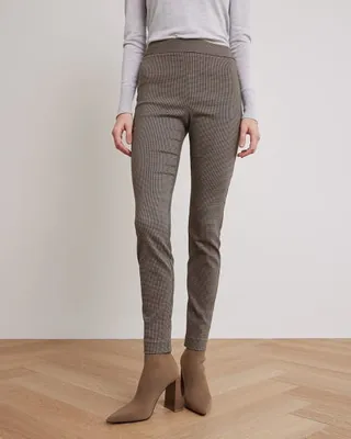 RW&CO. - Houndstooth Twill Long City Legging Pant Brown