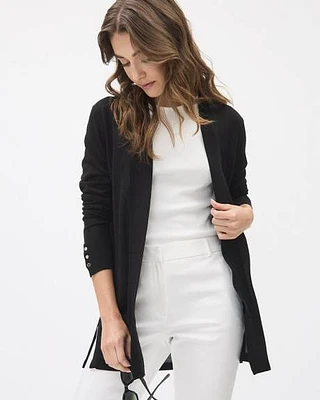 Long-Sleeve Light Open Cardigan