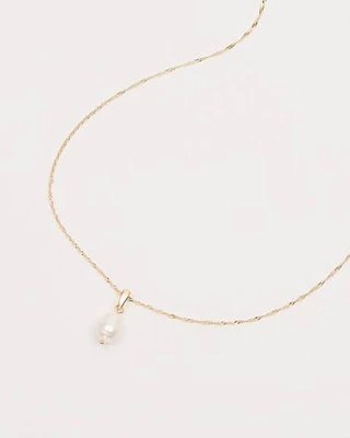 Long Necklace with Freshwater Pearl Pendant