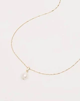 Long Necklace with Freshwater Pearl Pendant