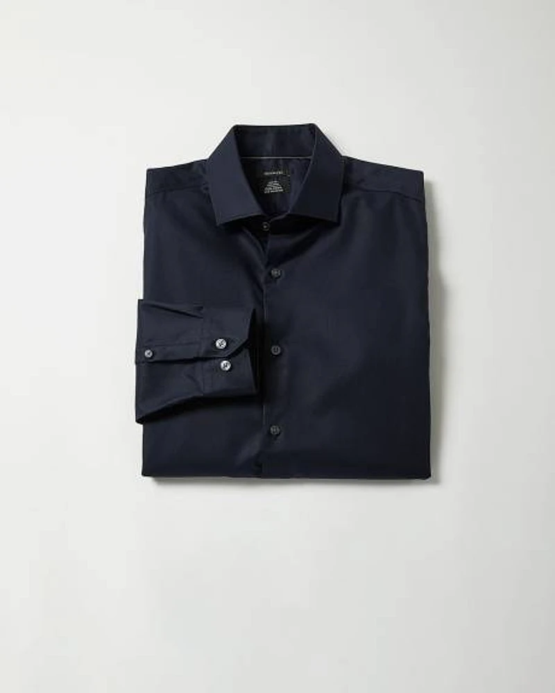 Solid Easy-care Twill Dress Shirt