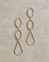 Delicate Metal Pendant Earrings