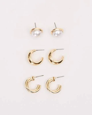 Golden Earrings with Pearls