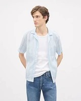 Short-Sleeve Camp-Collar Textured Shirt