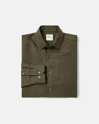 Tailored-Fit Linen Dress Shirt