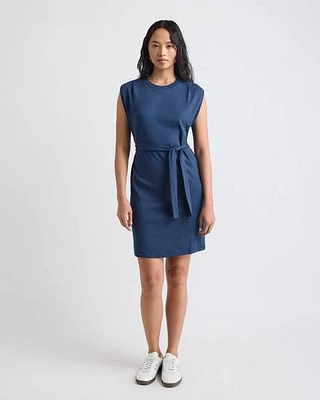 Extended-Sleeve Dress with Removable Belt