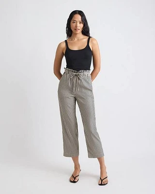 High-Rise Tapered-Leg Ankle Pant