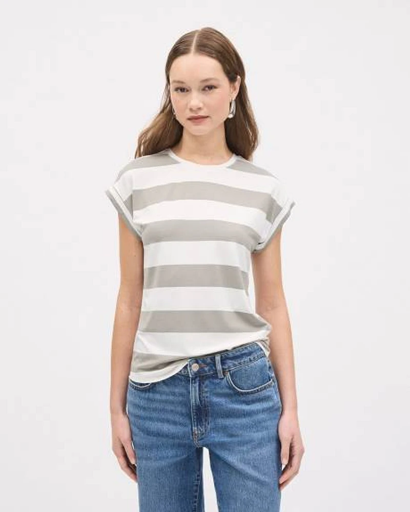 Classic-Fit Extended-Sleeve Crew-Neck Tee