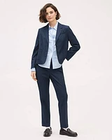 Navy Slim-Leg High-Rise Pant