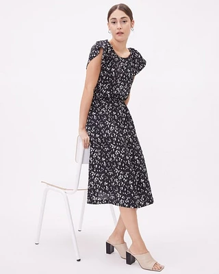 RW&CO. - Short-Sleeve Crew-Neck Fit and Flare Midi Dress
