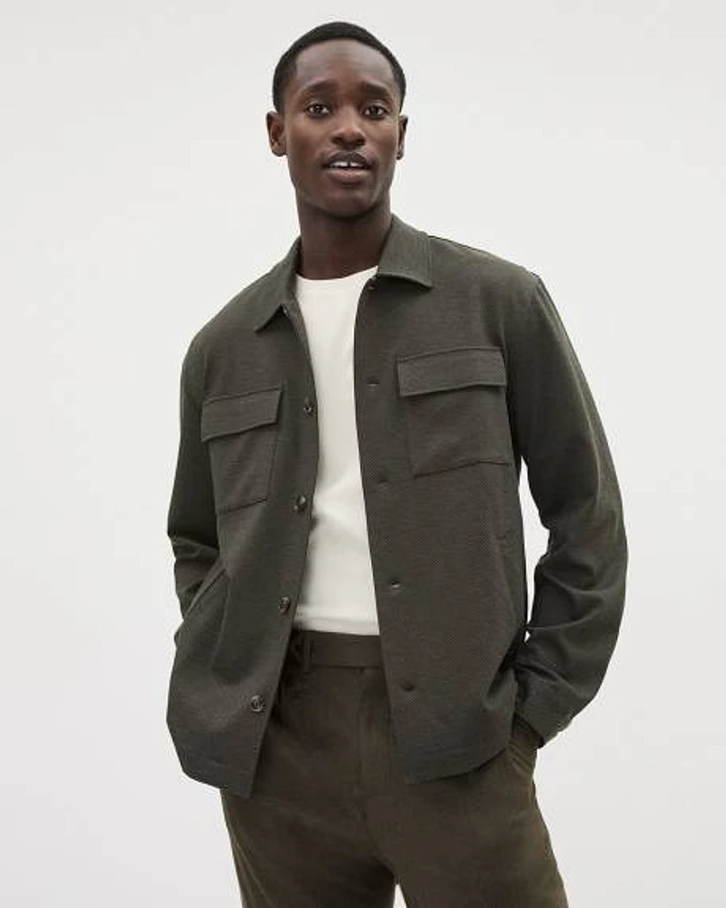 Khaki Shacket with Chest Pockets