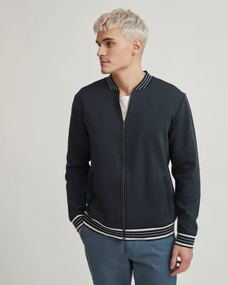 RW&Co Bomber Jacket with Striped Trims men