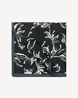 Black Handkerchief with Foliage Pattern