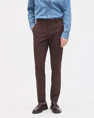 Slim-Fit Deep Berry Suit Pant