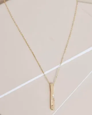 RW&CO. - Long Necklace with Twisted Stick Pendant - Gold - 1SIZE