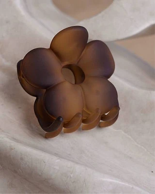 Brown Tortoise Flower Hair Gripper