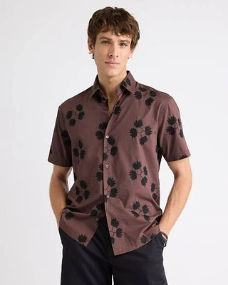 Short-Sleeve Shirt with Embroidered Details