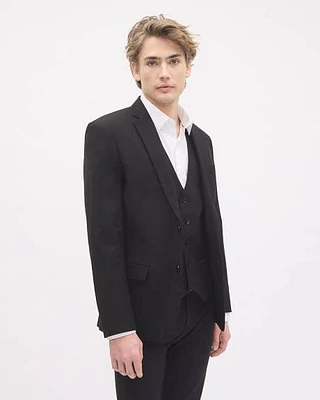 Essential Black Wool-Blend Suit Blazer