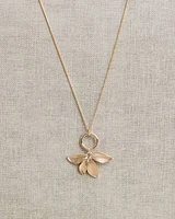 Long Necklace with Flower Pendant