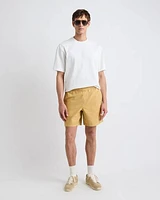 Cotton-Blend Short with Elastic Waistband