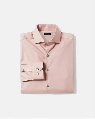 Slim-Fit Solid Sateen Dress Shirt