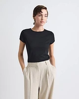 Crew-Neck Ribbed T-Shirt