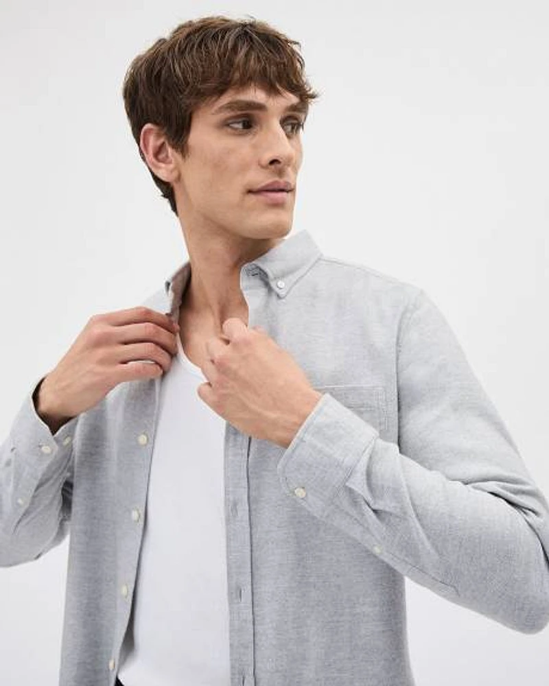 Slim-Fit Brushed Twill Shirt