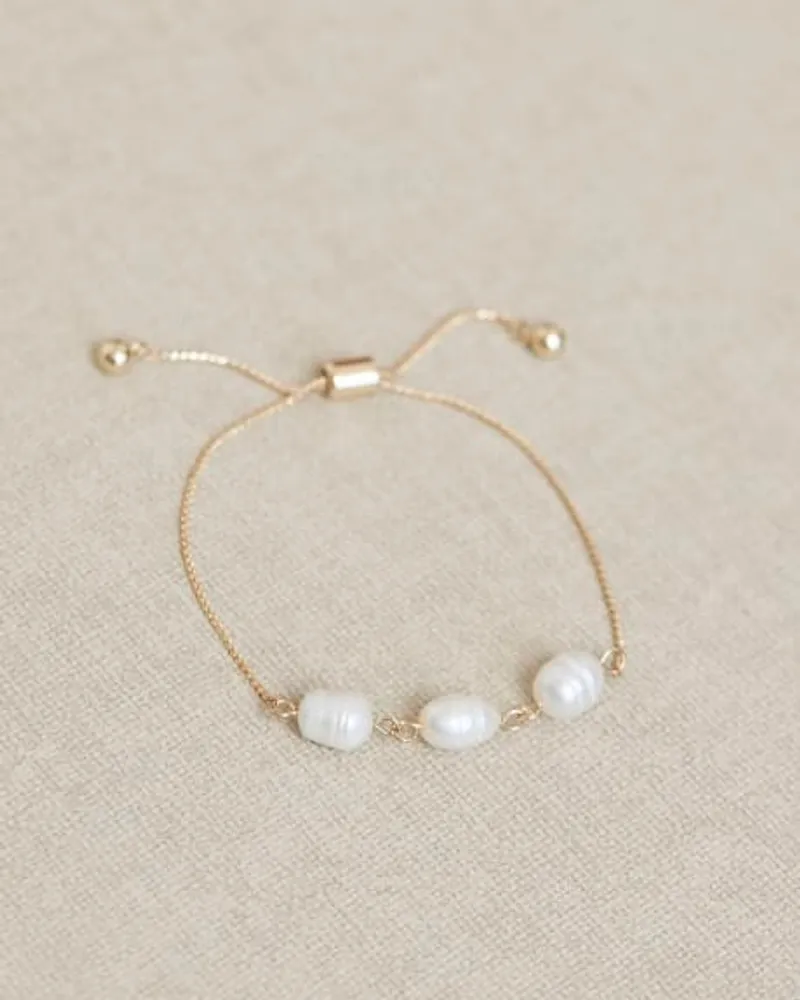 RW&CO. - Delicate Bracelet with Pearls - Gold - 1SIZE