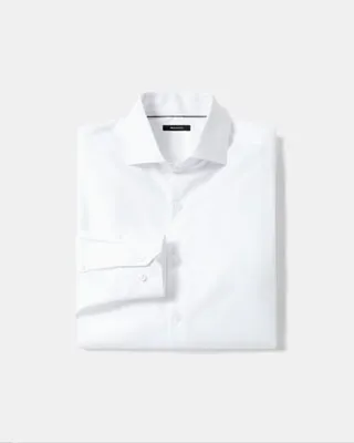 RW&CO. - Slim fit dress shirt with wide spread collar Bright White