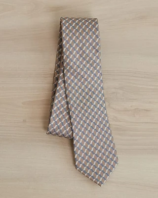 Regular Tie with Vintage Geometric Pattern