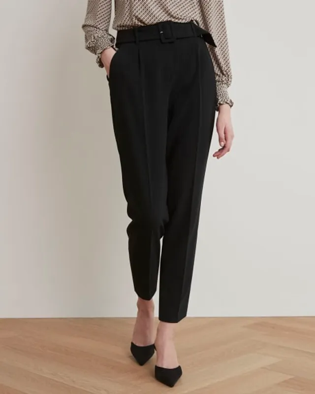 RW&CO. - High-Rise Tapered Ankle Leg Crepe Pant With Belt