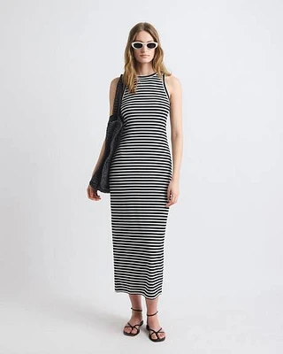 Sleeveless Ribbed Midi Dress